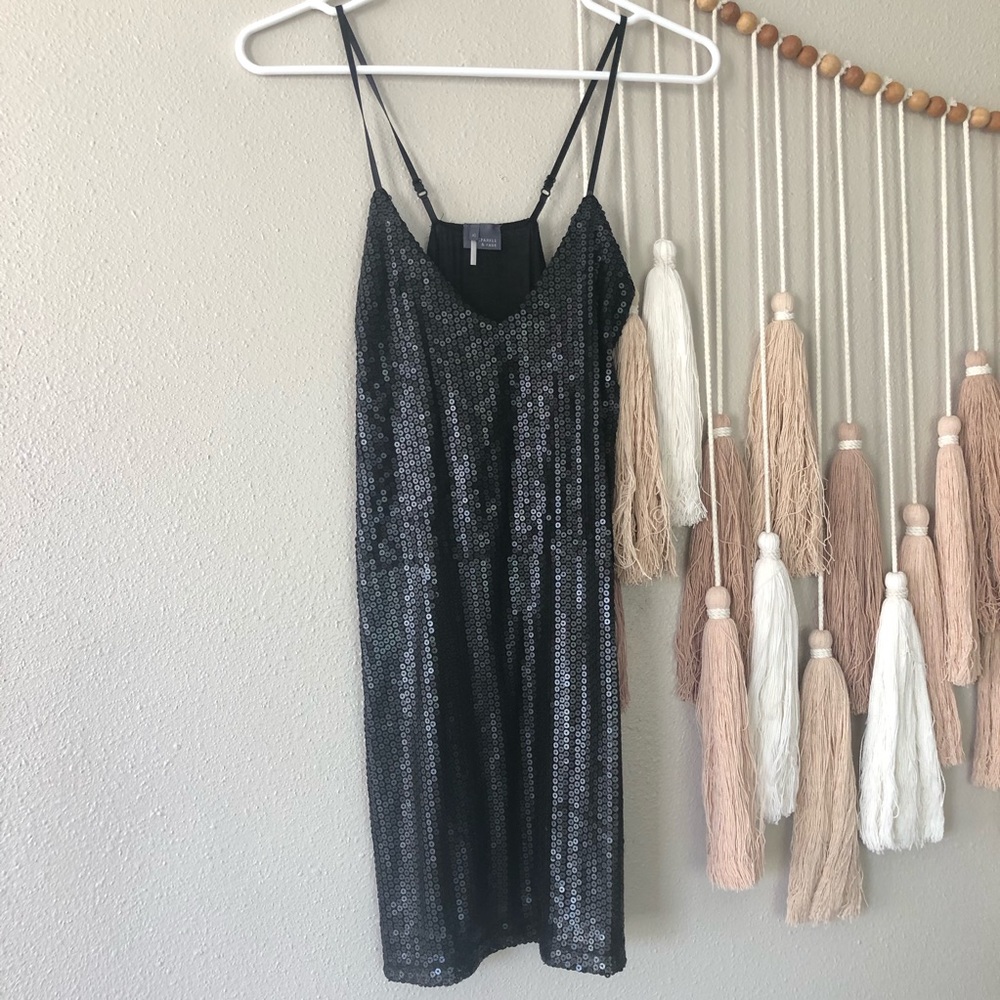Black Sequin Party Dress